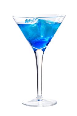 Cocktail with blue curacao clipart