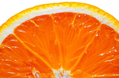 Sliced orange isolated on white backgrou clipart