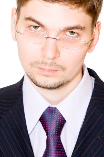 Σοβαροί επιχειρηματία με γυαλιά — Φωτογραφία Αρχείου