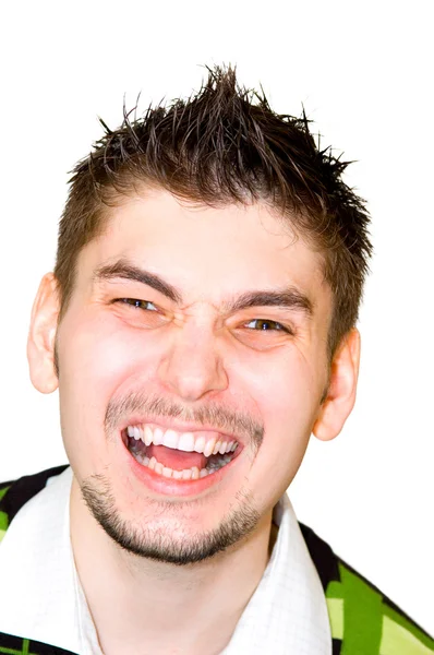 Młody człowiek śmieje się — Zdjęcie stockowe