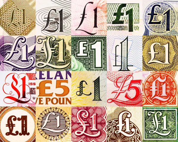 Pound symbols from all over the world — Stock Photo, Image