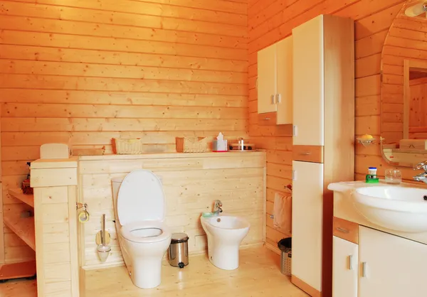 Dřevěná koupelna — Stock fotografie