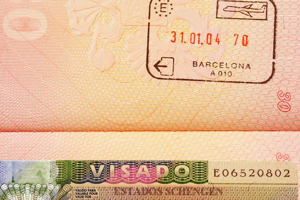 Sellos de entrada y visa — Foto de Stock
