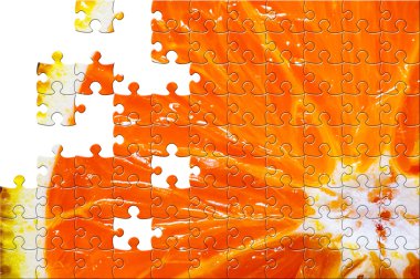 Puzzle with missing pieces clipart