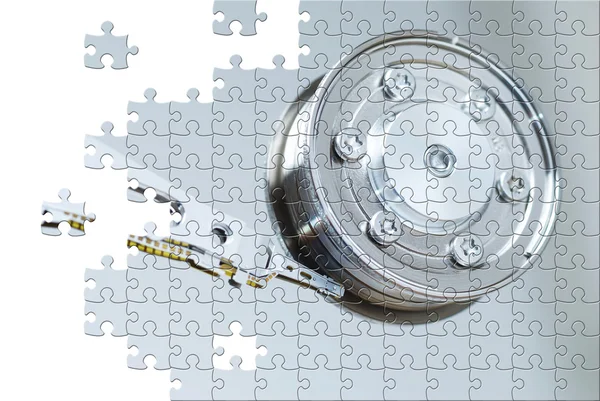 Puzzel met ontbrekende stukjes — Stockfoto