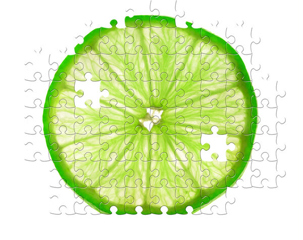 Puzzle with missing pieces