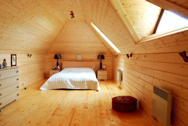 Dřevěné ložnice — Stock fotografie