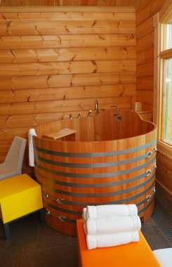 Sauna interior clipart