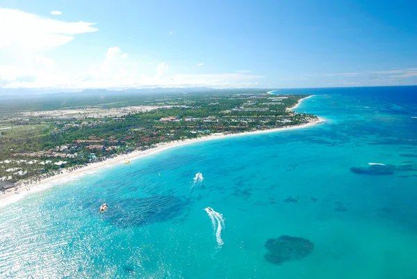 Karaibska plaża widok z lotu ptaka — Zdjęcie stockowe