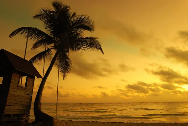 Coucher de soleil Caraïbes — Photo