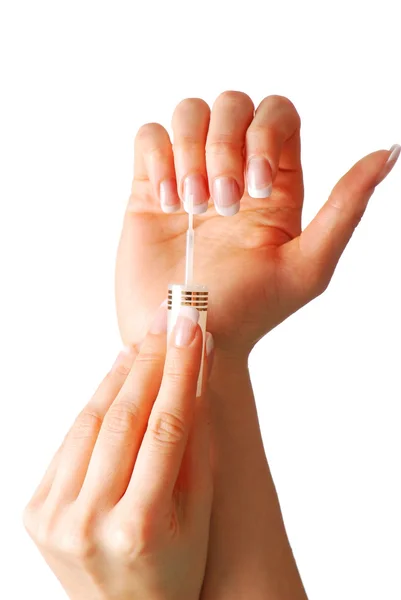 Aplicación de esmalte de uñas —  Fotos de Stock