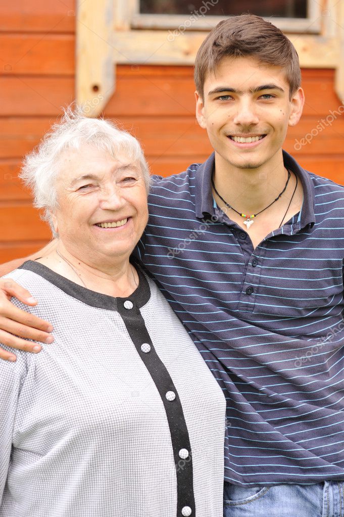Grandmother and grandson
