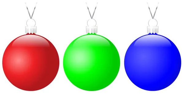 Karácsonyi labdák illusztráció — Stock Vector