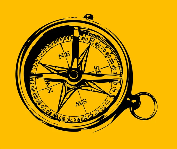 Stary ilustracja kompas — Wektor stockowy