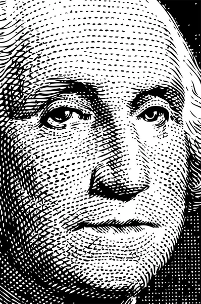 Векторная траектория Вашингтона от 1-долларовой купюры — стоковый вектор