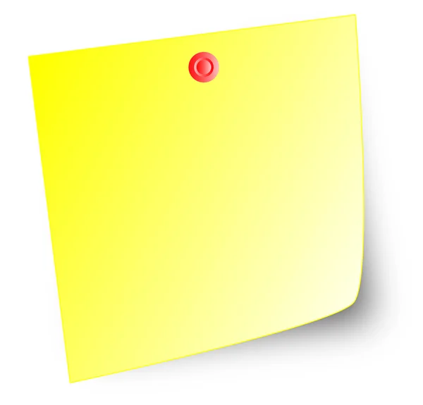 Post-it note & Thumbtack — Image vectorielle