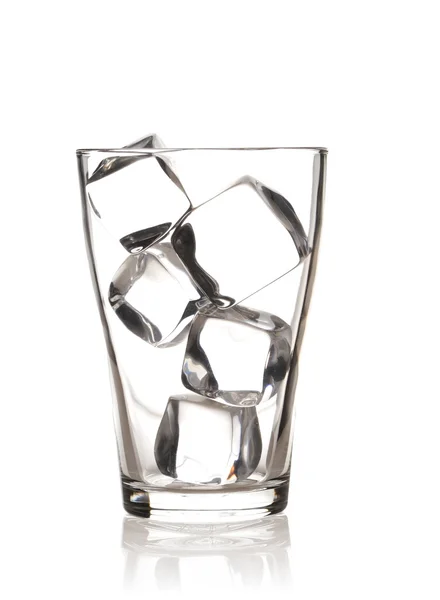 Glass with ice — Stock Photo, Image