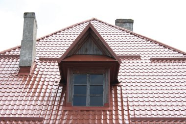 Roof with a window clipart