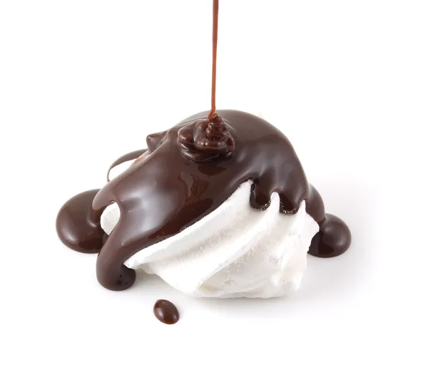 Chocolade marshmallow Stockafbeelding