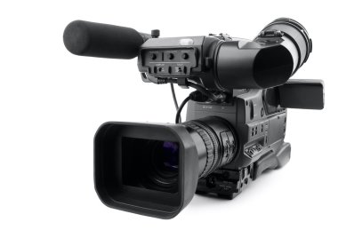 Professional digital video camera clipart