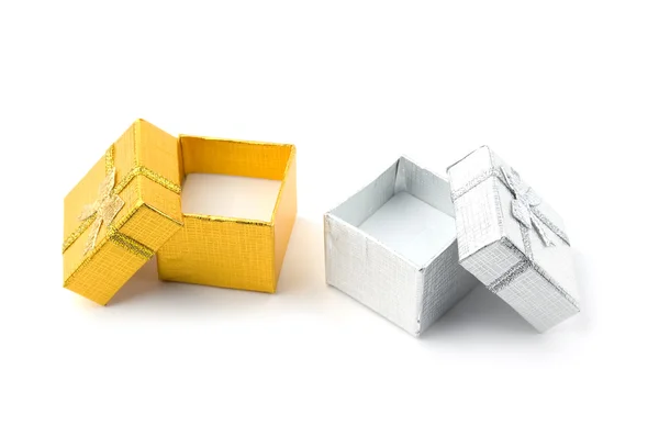 Dvě otevřené dárkové boxy — Stock fotografie