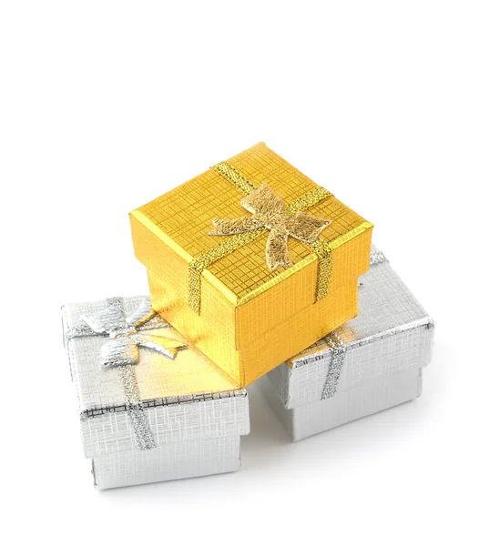 Drie geschenkdozen — Stockfoto
