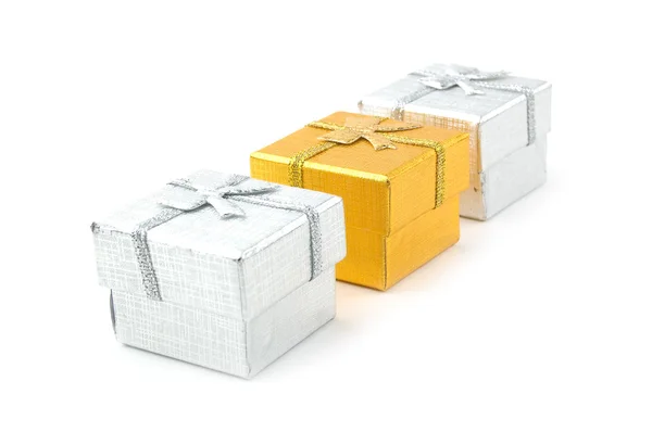 Três caixas de presente — Fotografia de Stock