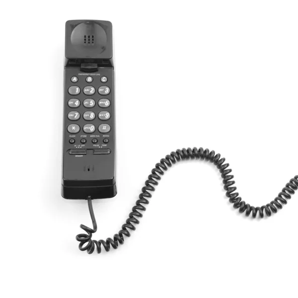 Černý telefon — Stock fotografie