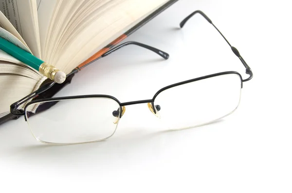 Book and glasses — Stock Photo, Image