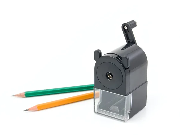 Sharpener and pencils — Stock Photo, Image