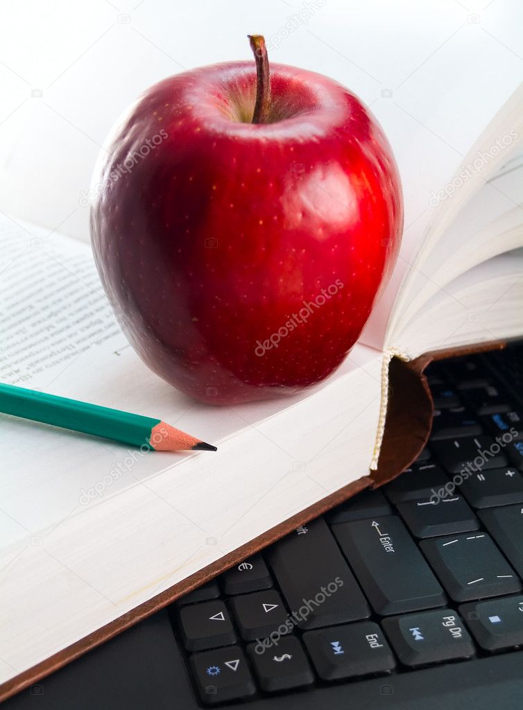 Apple and book