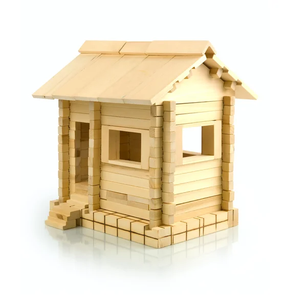 Wooden toy house — Stock Photo, Image