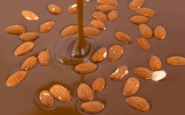 Almonds chocolate — Stock Photo, Image