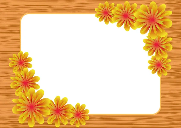 Rahmen aus vielen Blumen — Stockvektor