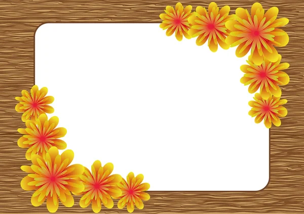 Cadre fait de beaucoup de fleurs — Image vectorielle