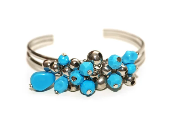 Bracelet with blue stones isolated — Stock Photo, Image