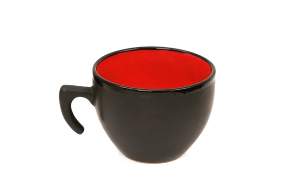 Black cup isolated on the white Royalty Free Stock Images