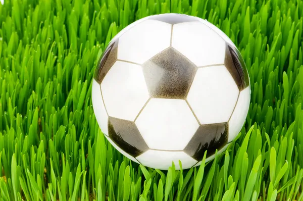 Sport koncept - fotboll på glas — Stockfoto