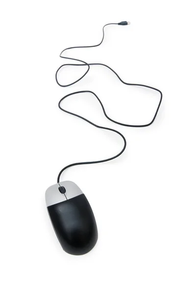 Απομονωμένη στο λευκό ποντίκι του υπολογιστή — Φωτογραφία Αρχείου