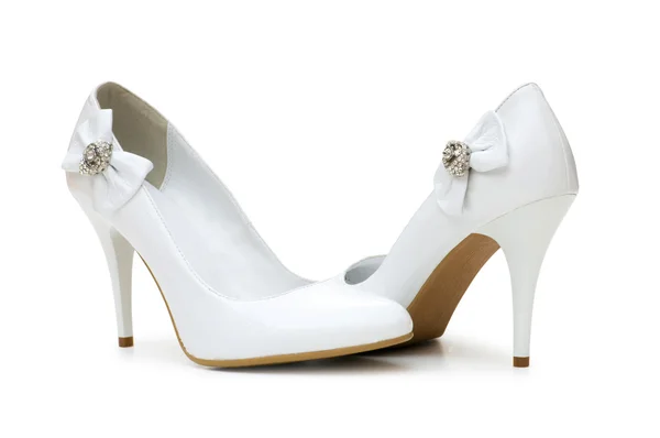 Žena boty izolovaných na bílém — Stock fotografie