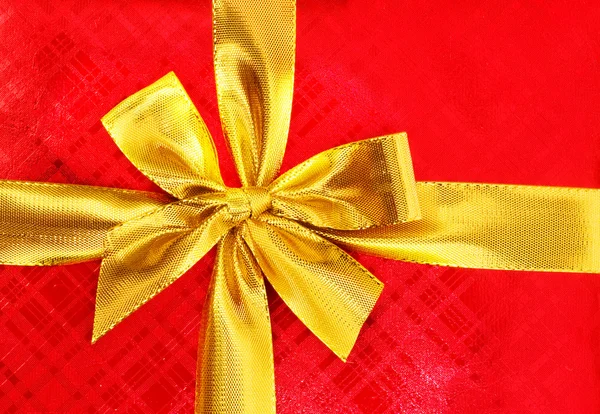 Close up della confezione regalo rossa — Foto Stock