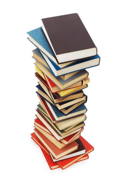 Stack of books isolated on the white — Stock Photo, Image