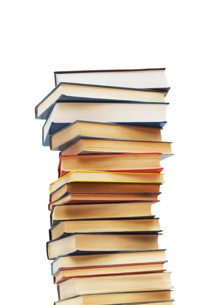 Montón de libros aislados en el blanco — Foto de Stock