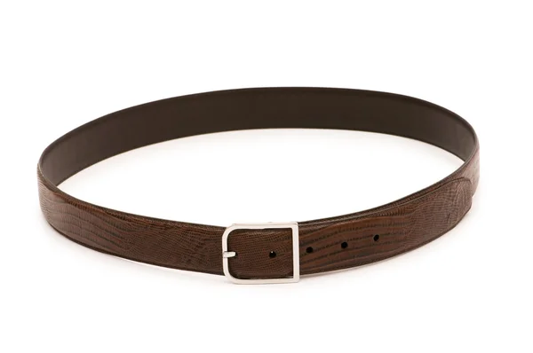 Men's belt isolated on the white — Stock Photo, Image