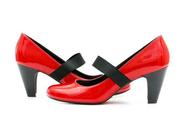 Sapatos de mulher isolados no backgr branco — Fotografia de Stock