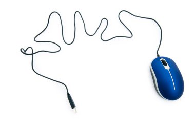Computer mouse isolated on the white clipart