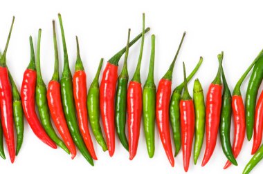 Red chili peppers isolated clipart