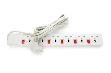 Extension cord isolated on the white clipart