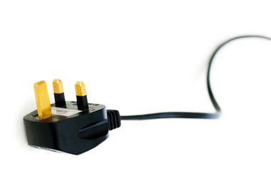 Electric plug isolated on the white clipart