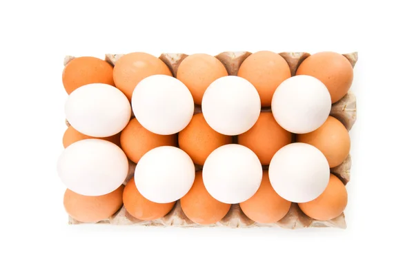 Un sacco di uova nella scatola — Foto Stock